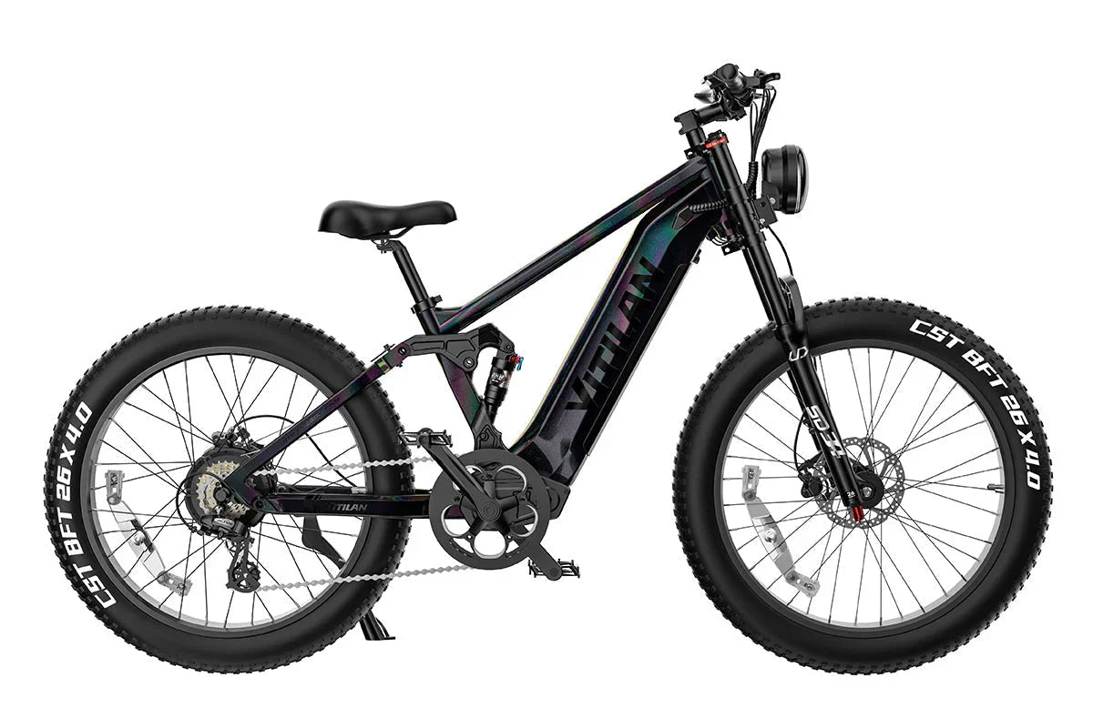 Vitilan T7PRO Full Suspension Mountain E-bike - Green Vista Living