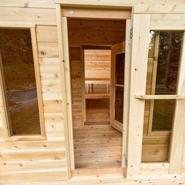 Dundalk Leisurecraft Canadian Timber Georgian Cabin Sauna with Changeroom | 6 Persons - Green Vista Living