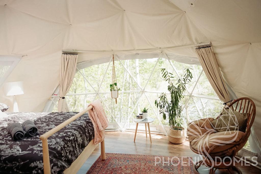 4-Season DELUXE Glamping Package Dome - 16'/5m - Phoenix Domes - Green Vista Living