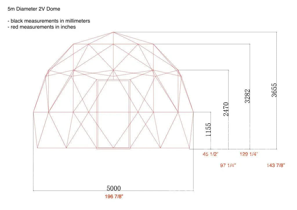 4-Season DELUXE Glamping Package Dome - 16'/5m - Phoenix Domes - Green Vista Living