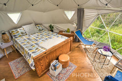 4-Season DELUXE Glamping Package Dome - 16'/5m - Phoenix Domes - Green Vista Living