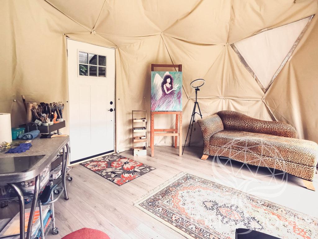 4-Season DELUXE Glamping Package Dome - 16'/5m - Phoenix Domes - Green Vista Living