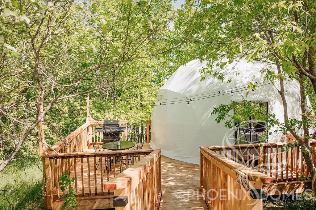 4-Season DELUXE Glamping Package Dome - 16'/5m - Phoenix Domes - Green Vista Living