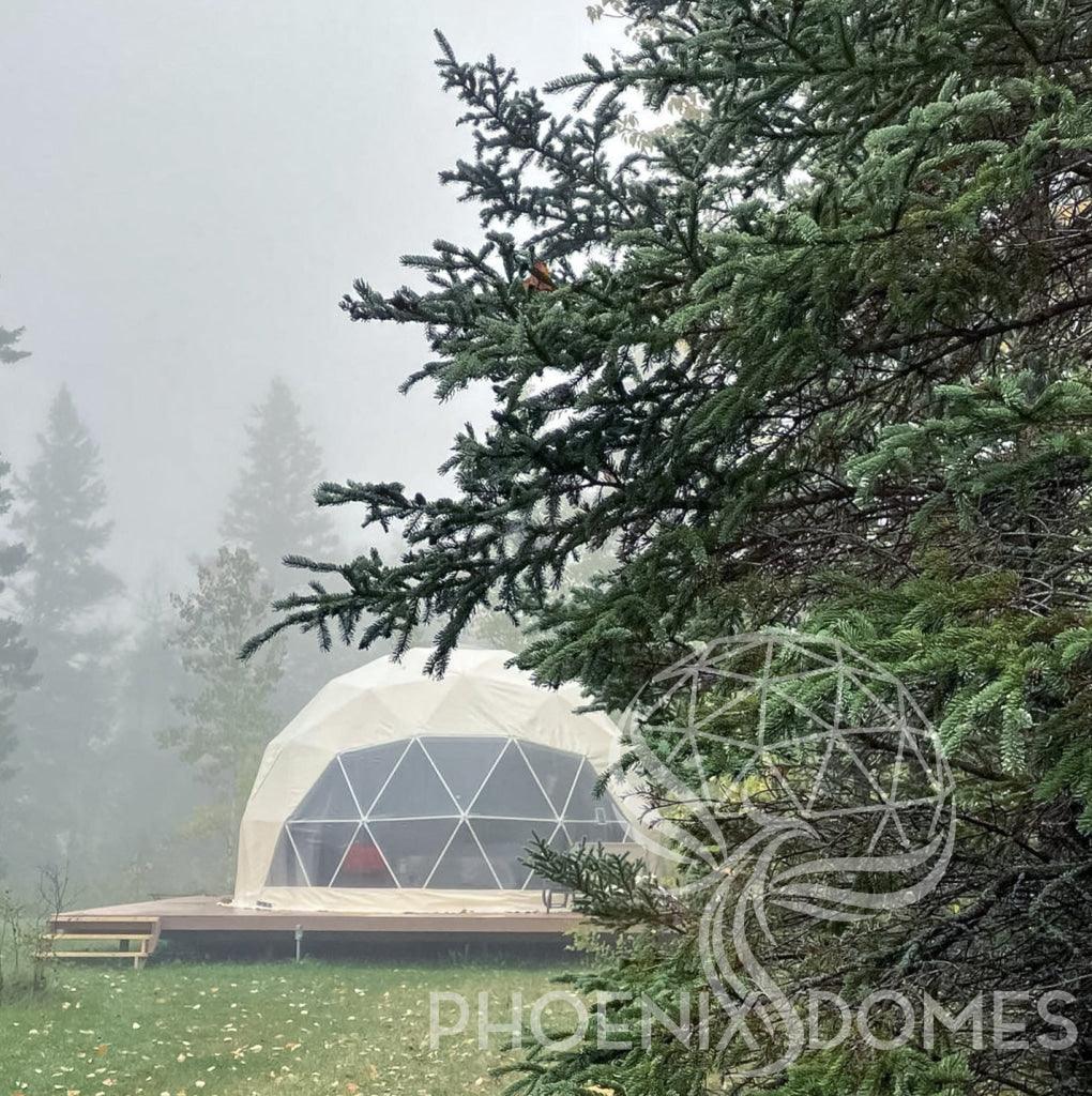 4-Season DELUXE Glamping Package Dome - 20'/6m - Phoenix Domes - Green Vista Living