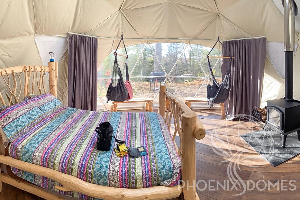 4-Season DELUXE Glamping Package Dome - 20'/6m - Phoenix Domes - Green Vista Living