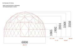 4-Season DELUXE Glamping Package Dome - 20'/6m - Phoenix Domes - Green Vista Living