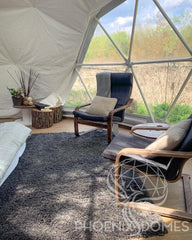 4-Season DELUXE Glamping Package Dome - 20'/6m - Phoenix Domes - Green Vista Living