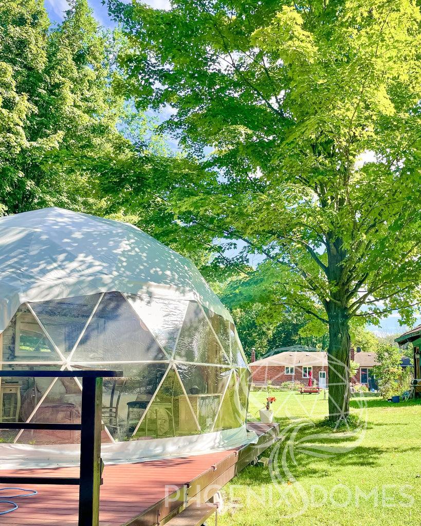 4-Season DELUXE Glamping Package Dome - 20'/6m - Phoenix Domes - Green Vista Living
