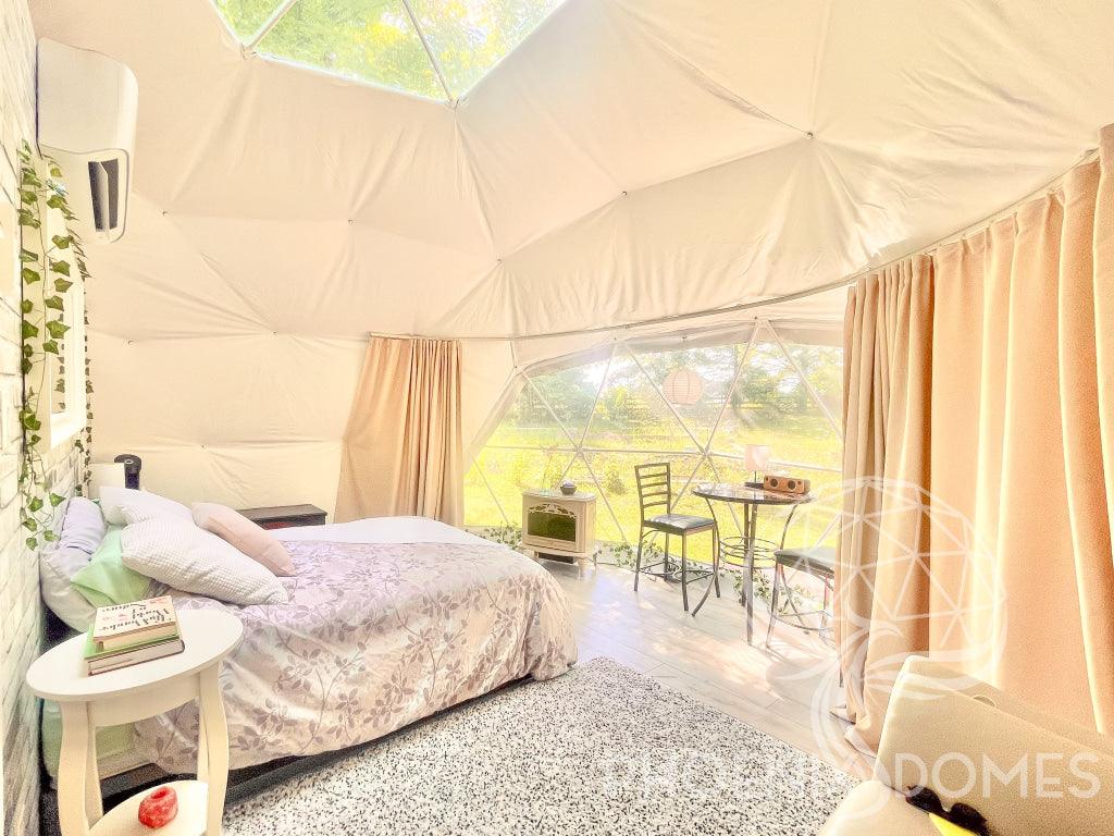 4-Season DELUXE Glamping Package Dome - 20'/6m - Phoenix Domes - Green Vista Living