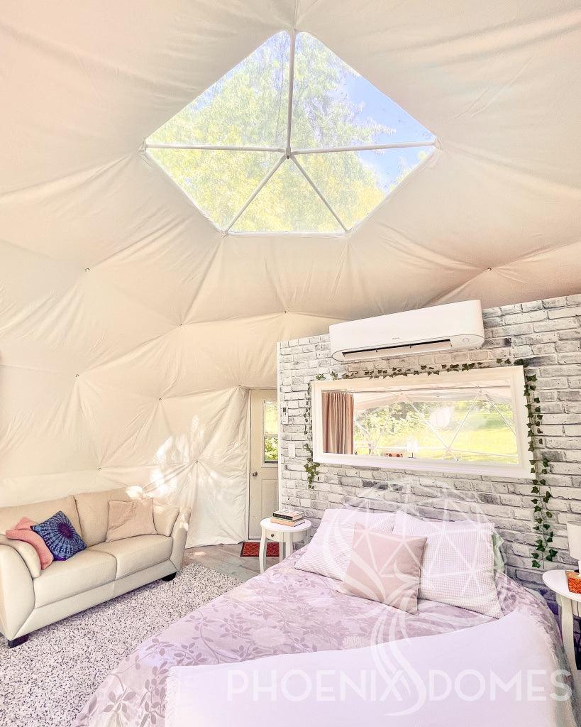 4-Season DELUXE Glamping Package Dome - 20'/6m - Phoenix Domes - Green Vista Living