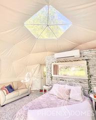 4-Season DELUXE Glamping Package Dome - 20'/6m - Phoenix Domes - Green Vista Living