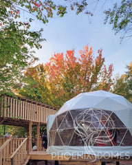 4-Season DELUXE Glamping Package Dome - 20'/6m - Phoenix Domes - Green Vista Living