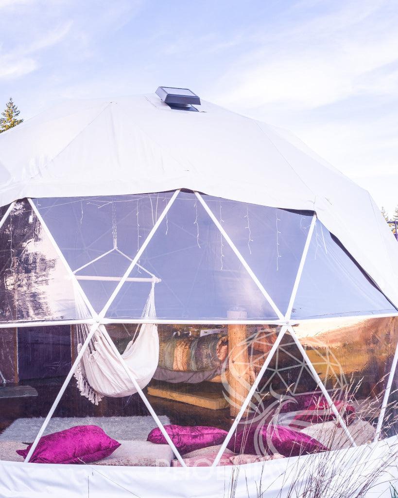 4-Season DELUXE Glamping Package Dome - 20'/6m - Phoenix Domes - Green Vista Living