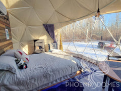 4-Season DELUXE Glamping Package Dome - 20'/6m - Phoenix Domes - Green Vista Living