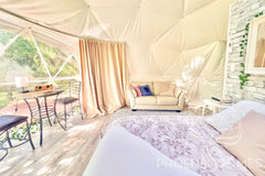 4-Season DELUXE Glamping Package Dome - 20'/6m - Phoenix Domes - Green Vista Living