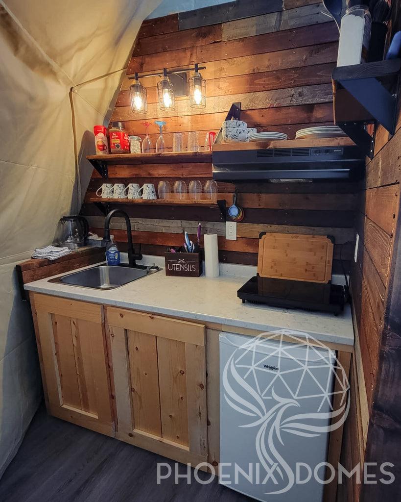 4-Season DELUXE Glamping Package Dome - 20'/6m - Phoenix Domes - Green Vista Living