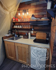 4-Season DELUXE Glamping Package Dome - 20'/6m - Phoenix Domes - Green Vista Living