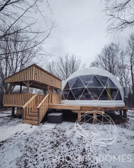 4-Season DELUXE Glamping Package Dome - 20'/6m - Phoenix Domes - Green Vista Living
