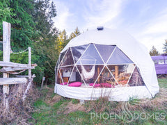4-Season DELUXE Glamping Package Dome - 20'/6m - Phoenix Domes - Green Vista Living