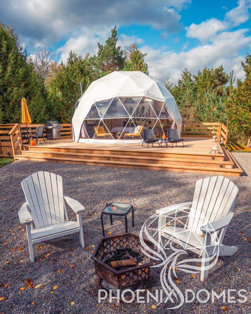 4-Season DELUXE Glamping Package Dome - 23'/7m - Phoenix Domes - Green Vista Living