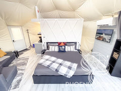 4-Season DELUXE Glamping Package Dome - 23'/7m - Phoenix Domes - Green Vista Living