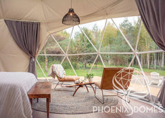 4-Season DELUXE Glamping Package Dome - 23'/7m - Phoenix Domes - Green Vista Living