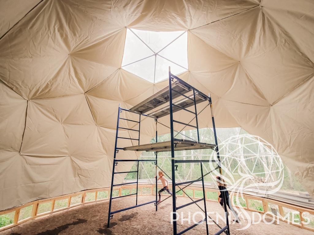 4-Season DELUXE Glamping Package Dome - 23'/7m - Phoenix Domes - Green Vista Living