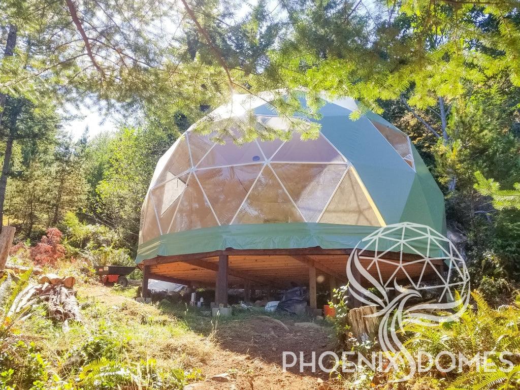 4-Season DELUXE Glamping Package Dome - 23'/7m - Phoenix Domes - Green Vista Living