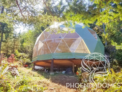 4-Season DELUXE Glamping Package Dome - 23'/7m - Phoenix Domes - Green Vista Living