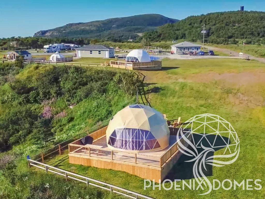 4-Season DELUXE Glamping Package Dome - 23'/7m - Phoenix Domes - Green Vista Living