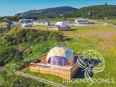4-Season DELUXE Glamping Package Dome - 23'/7m - Phoenix Domes - Green Vista Living