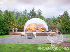 4-Season DELUXE Glamping Package Dome - 23'/7m - Phoenix Domes - Green Vista Living