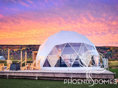 4-Season DELUXE Glamping Package Dome - 23'/7m - Phoenix Domes - Green Vista Living