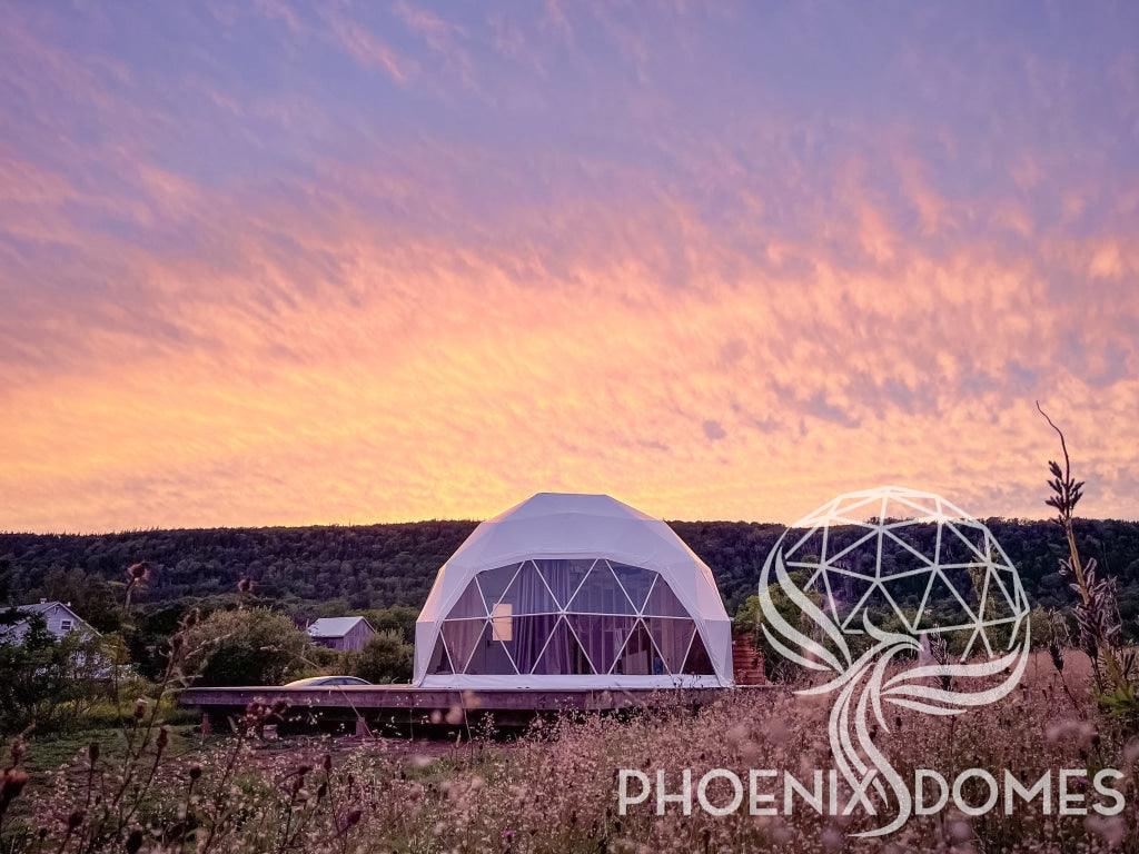 4-Season DELUXE Glamping Package Dome - 23'/7m - Phoenix Domes - Green Vista Living