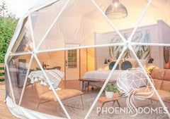 4-Season DELUXE Glamping Package Dome - 23'/7m - Phoenix Domes - Green Vista Living