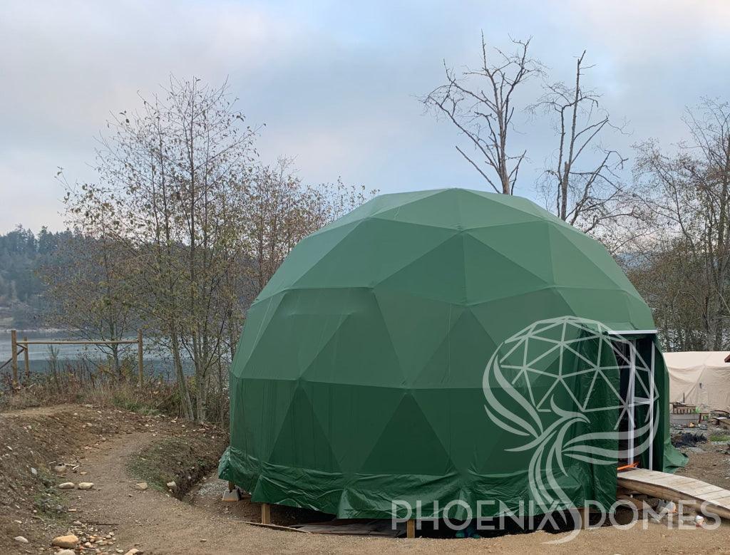 4-Season DELUXE Glamping Package Dome - 23'/7m - Phoenix Domes - Green Vista Living