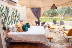 4-Season DELUXE Glamping Package Dome - 23'/7m - Phoenix Domes - Green Vista Living