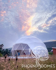 4-Season DELUXE Glamping Package Dome - 23'/7m - Phoenix Domes - Green Vista Living