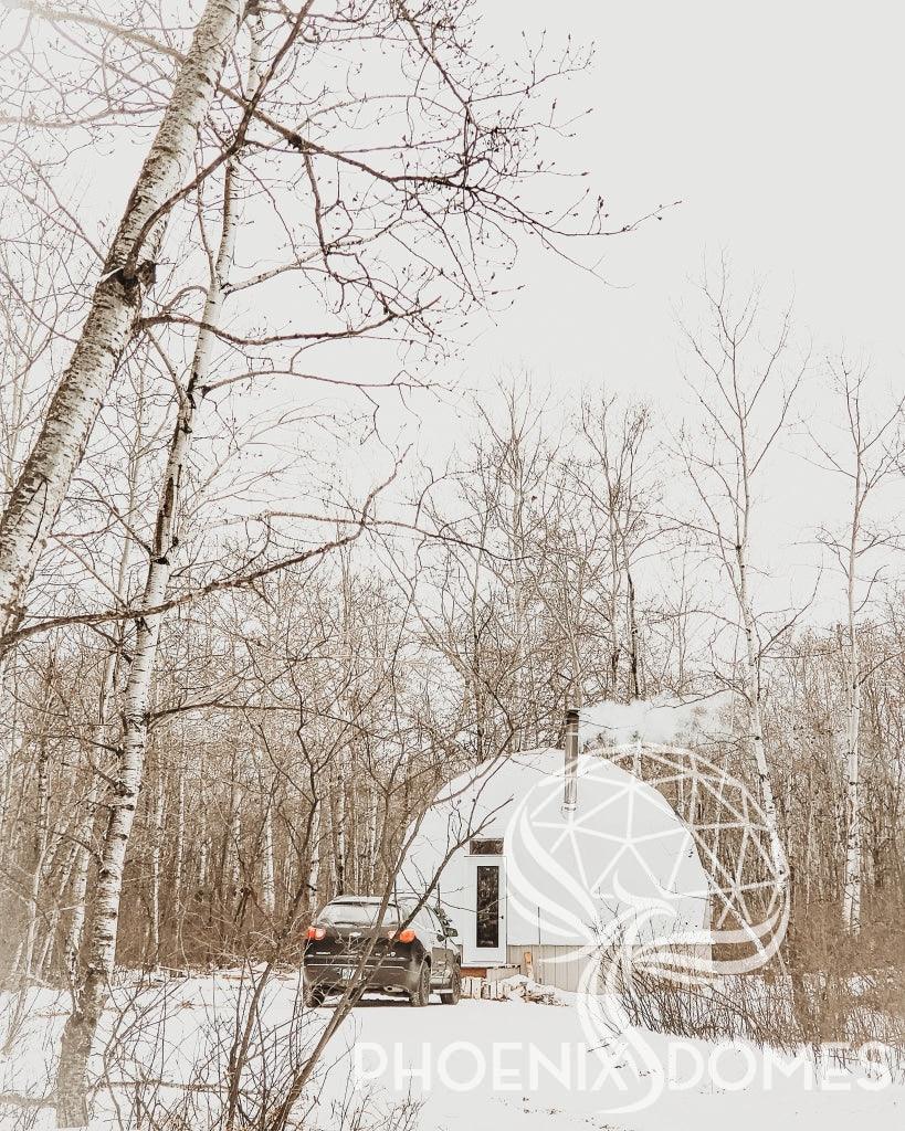4-Season DELUXE Glamping Package Dome - 23'/7m - Phoenix Domes - Green Vista Living