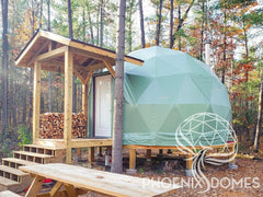 4-Season DELUXE Glamping Package Dome - 23'/7m - Phoenix Domes - Green Vista Living