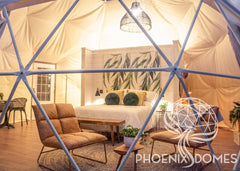 4-Season DELUXE Glamping Package Dome - 23'/7m - Phoenix Domes - Green Vista Living