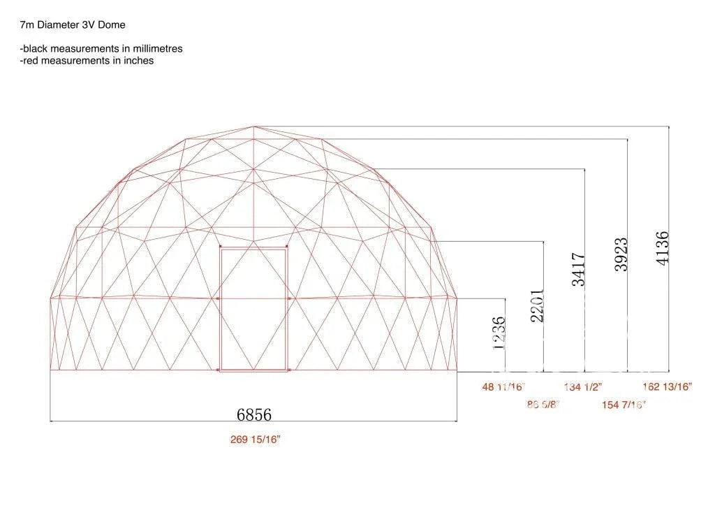 4-Season DELUXE Glamping Package Dome - 23'/7m - Phoenix Domes - Green Vista Living