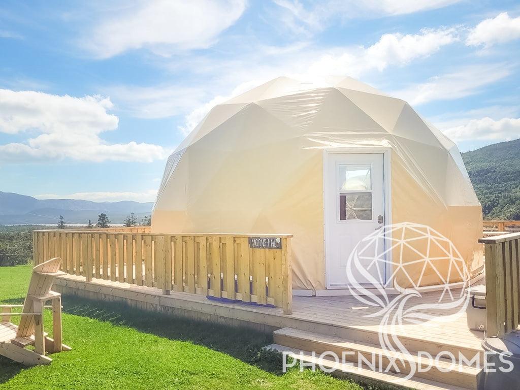 4-Season DELUXE Glamping Package Dome - 23'/7m - Phoenix Domes - Green Vista Living