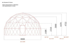 4-Season DELUXE Glamping Package Dome - 26'/8m - Phoenix Domes - Green Vista Living