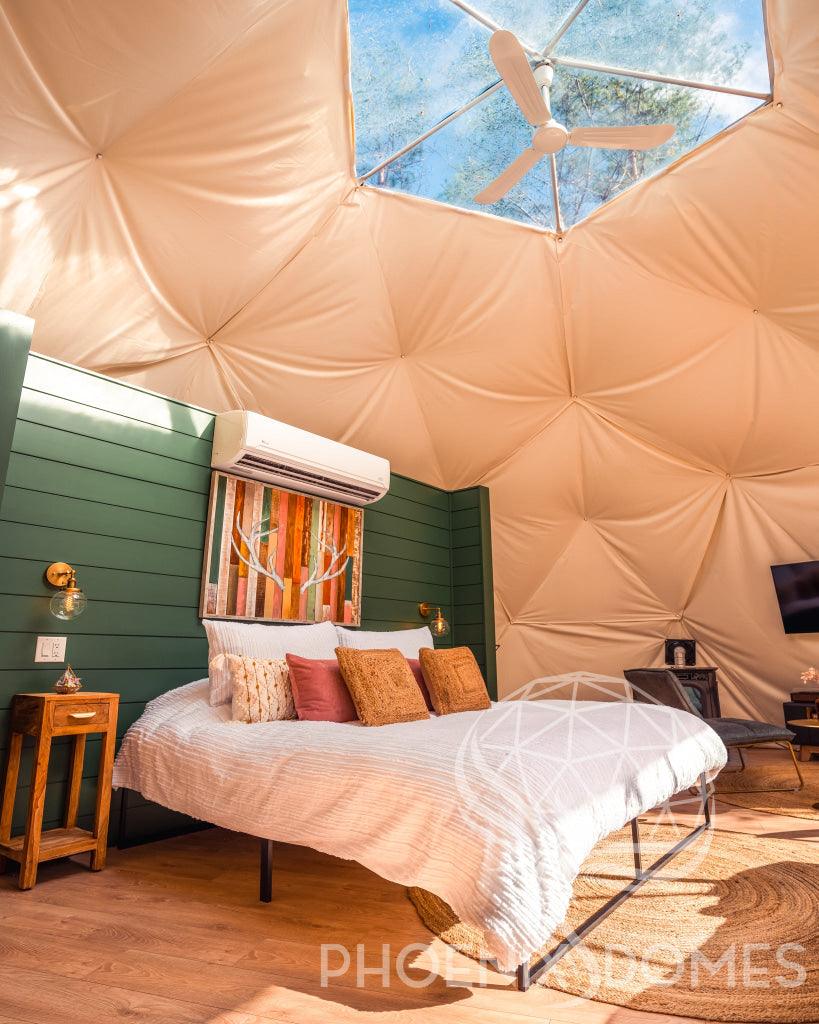 4-Season DELUXE Glamping Package Dome - 26'/8m - Phoenix Domes - Green Vista Living