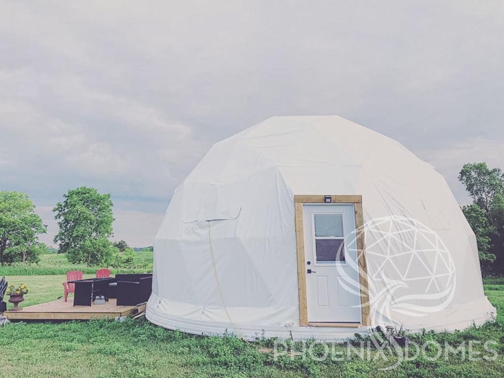 4-Season DELUXE Glamping Package Dome - 26'/8m - Phoenix Domes - Green Vista Living