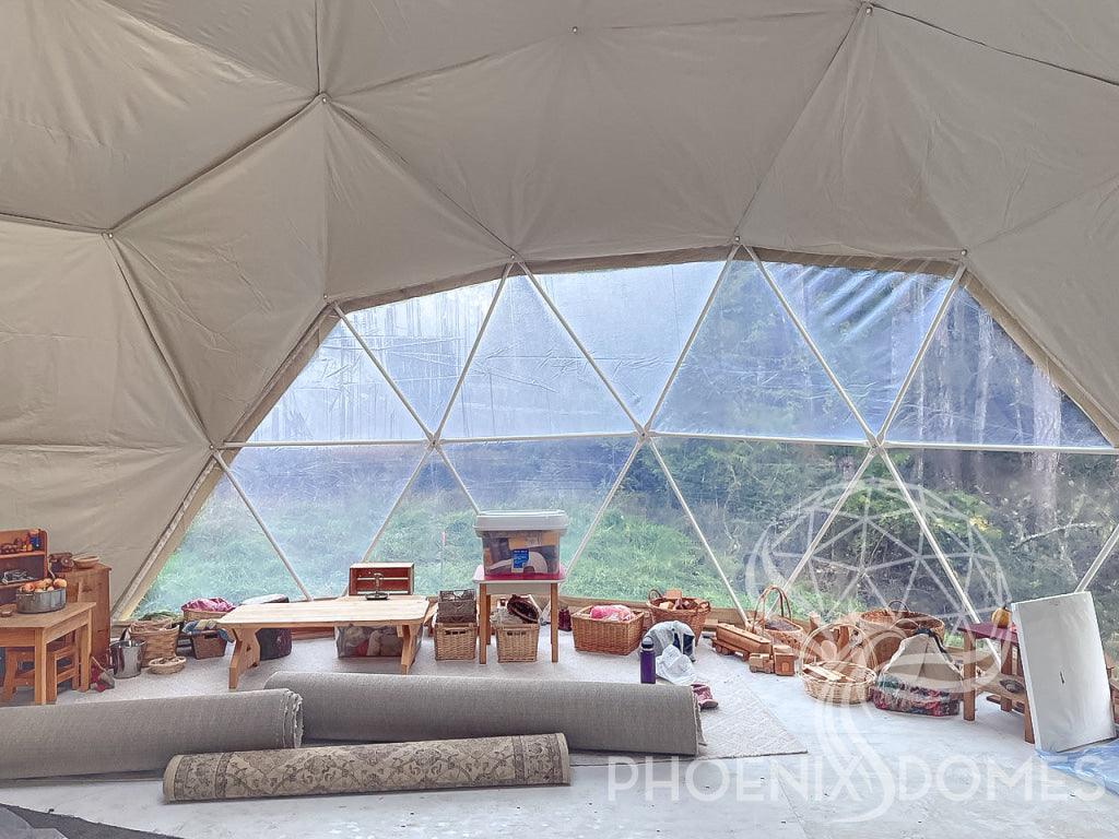 4-Season DELUXE Glamping Package Dome - 26'/8m - Phoenix Domes - Green Vista Living