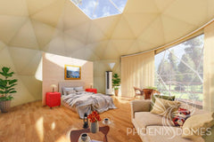 4-Season DELUXE Glamping Package Dome - 26'/8m - Phoenix Domes - Green Vista Living