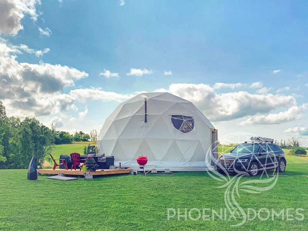 4-Season DELUXE Glamping Package Dome - 26'/8m - Phoenix Domes - Green Vista Living