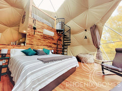 4-Season DELUXE Glamping Package Dome - 26'/8m - Phoenix Domes - Green Vista Living